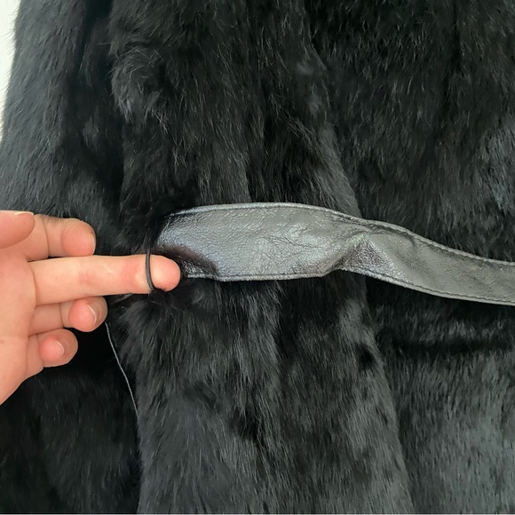 Vintage Real Fur Coat Women’s Size L Origin France Rabbit Fur Winter Holiday - Picture 6 of 15